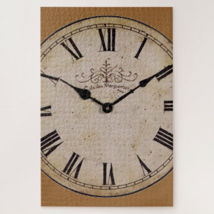 Vintage Wall Clock Alte Antike Kunst Puzzle