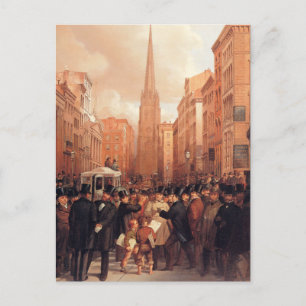 Vintage Wall Street, halb drei Postkarte