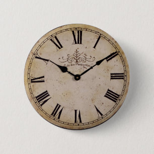 Vintage Wall-Uhr Button