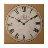 Vintage Wall-Uhr Fliese (Vorderseite)