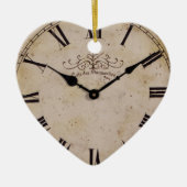Vintage Wall-Uhr Keramikornament (Vorne)