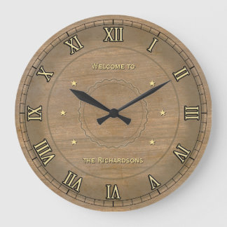 Vintage Wall-Uhr mit Ihrem Namen Große Wanduhr
