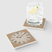 Vintage Wall-Uhr Steinuntersetzer (Seitenansicht)