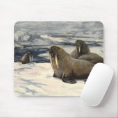 Vintage Walrusse im arktischen Schnee von CE Swan Mousepad (Mit Mouse)