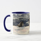 Vintage Walrusse im arktischen Schnee von CE Swan Tasse (Links)