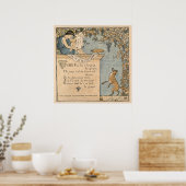 Vintage Walter Crane: Der Fuchs und die Trauben Poster (Küche)