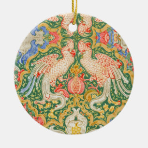 Vintage-Walter-Crane-Kakadu-und-Pfau-Kunst Keramik Ornament