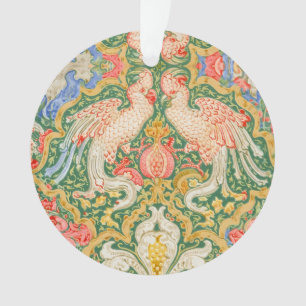 Vintage-Walter-Crane-Kakadu-und-Pfau-Kunst Ornament