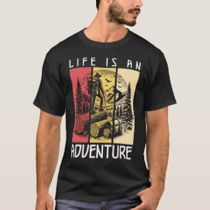 Vintage-Wanderabenteuer Naturforscher Berg T-Shirt