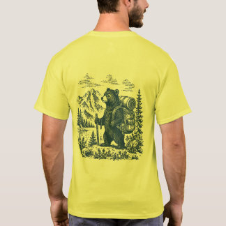 Vintage-Wanderbär-Grafik-T-Shirt T-Shirt