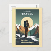 Vintage Wandern im Val Piora Postkarte (Vorne/Hinten)