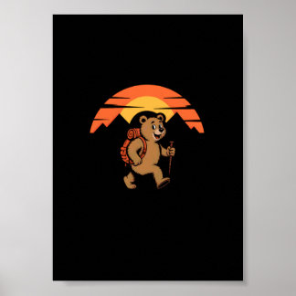 Vintage Wandern ist nur Spazieren gehen mit Snacks Poster