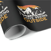 Vintage Wanderrodelbahn für Camper und Wanderer Geschenkpapier (Rolleneckpunkt)