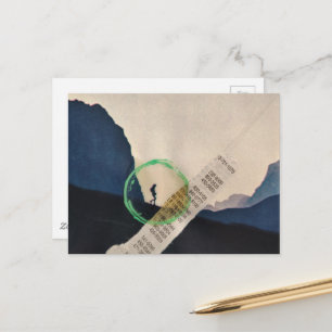 Vintage-Wanderung in Bergen Collage Postkarte