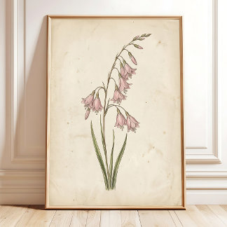 Vintage Wandflower Farmhouse Wandkunst Druck Poster
