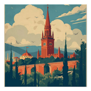 Vintage-Wandkunst Poster