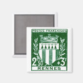 Vintage Wappen Rennes, Frankreich Magnet (Vorderseite/Rückseite)