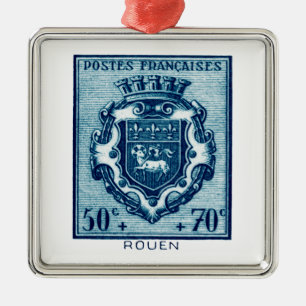 Vintage Wappen Rennes, Frankreich Ornament Aus Metall