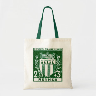 Vintage Wappen Rennes, Frankreich Tragetasche