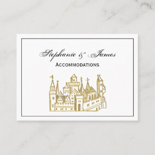 Vintage-Wappenschloss #2 Wappen Faux-Gold Visitenkarte