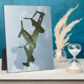 Vintage-Warbird-Flug Militärflugkunst Fotoplatte (Seite)