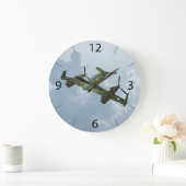 Vintage-Warbird-Flug Militärflugkunst Große Wanduhr (Zuhause)