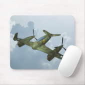 Vintage-Warbird-Flug Militärflugkunst Mousepad (Mit Mouse)
