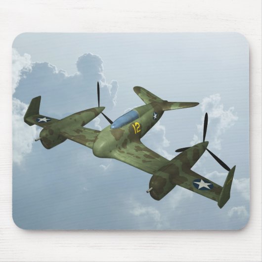 Vintage-Warbird-Flug Militärflugkunst Mousepad (Vorne)