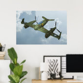 Vintage-Warbird-Flug Militärflugkunst Poster (Heimbüro)
