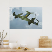 Vintage-Warbird-Flug Militärflugkunst Poster (Küche)
