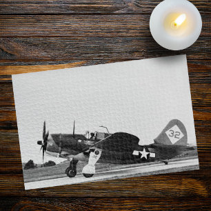 Vintage-Warbird-Flugzeug-WWII-Jäger-Foto Puzzle