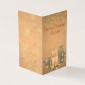 Vintage Warm Christmas Candle Greeting Card (Vorderseite)
