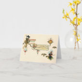 Vintage Warnungen Grußkarte Karte (Gelbe Blume)