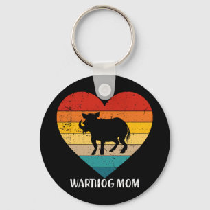 Vintage Warzenschwein Mama Muttertag Tierliebhaber Schlüsselanhänger
