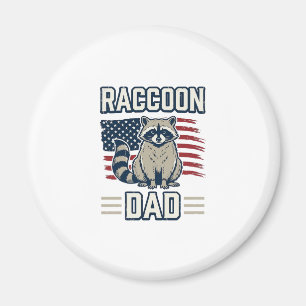 Vintage-Waschbär-Vater-patriotisches-Shirt-Design_ Magnet