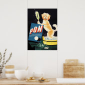 Vintage Wäschereiwerbung Poster (Küche)