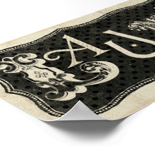 Vintage Wäscheschrift Poster (Ecke)