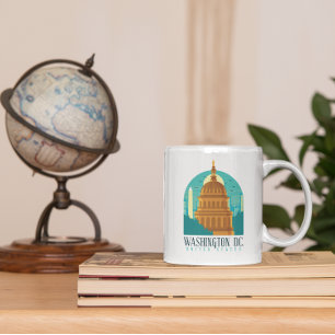 Vintage Washington D.C. Hauptstadt United Staaten Kaffeetasse