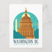 Vintage Washington D.C. Hauptstadt United Staaten Postkarte (Vorderseite)
