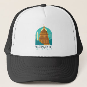 Vintage Washington D.C. Hauptstadt United Staaten Truckerkappe