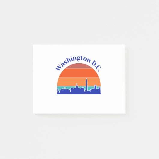 Vintage Washington D.C. Post-it Klebezettel (Vorderseite)