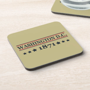 Vintage Washington DC Getränkeuntersetzer
