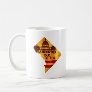 Vintage-Washington-DC-Karte Kaffeetasse
