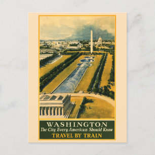 Vintage Washington DC National Mall Travel Postkarte