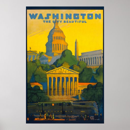 Vintage Washington DC Plakat (Vorne)