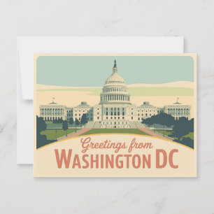 Vintage Washington DC Postcard   Grüße aus Postkarte