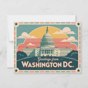Vintage Washington DC Postcard   Grüße aus Postkarte