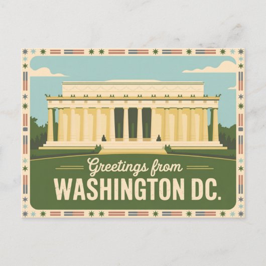 Vintage Washington DC Postcard | Grüße aus Postkarte (Vorderseite)