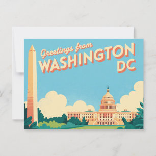Vintage Washington DC Postcard   Grüße aus Postkarte