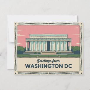 Vintage Washington DC Postkarte   Grüße aus